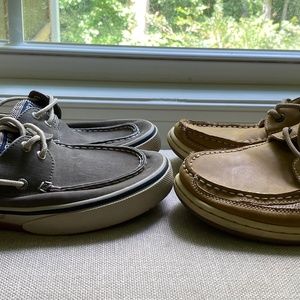 Two Pairs of Loafers! 1 Pair Mens Sperrys, 1 Pair Mens Margaritaville, leather